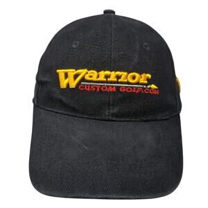 Warrior Custom Golf Strapback Baseball Cap Black One Size Embroidered 6 Panel